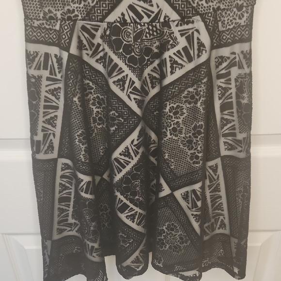 Xhilaration Women's Black/Gray Geometric Boho Sleeveless Baby Doll Dress Size XS - Picture 5 of 14